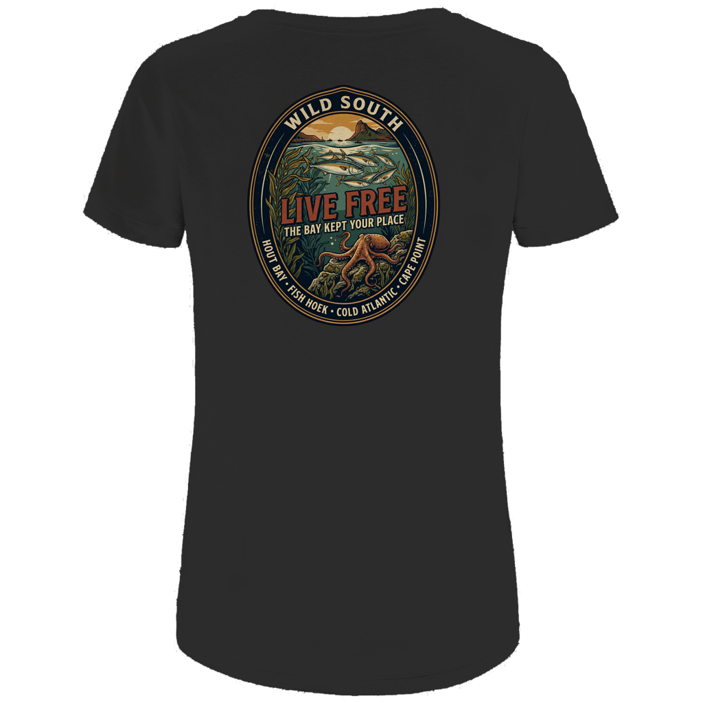 Damen Premium Bio T-Shirt LIVE FREE Ocean Life