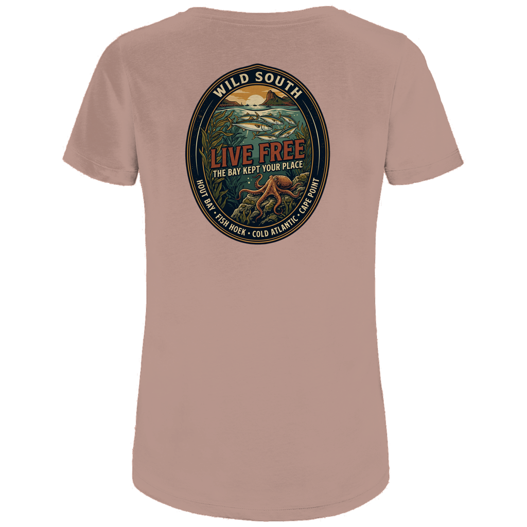 Damen Premium Bio T-Shirt LIVE FREE Ocean Life