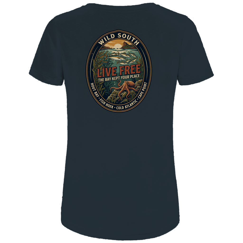 Damen Premium Bio T-Shirt LIVE FREE Ocean Life