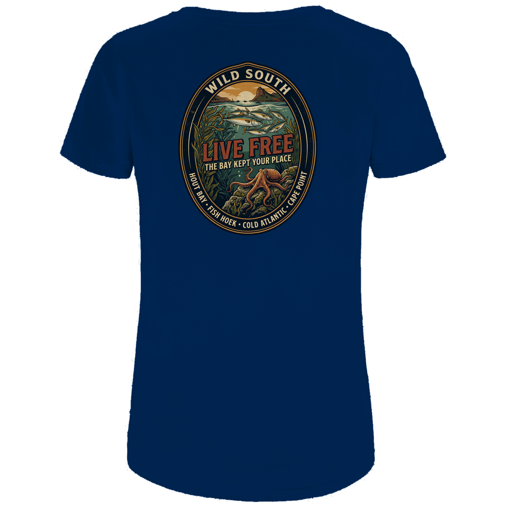 Damen Premium Bio T-Shirt LIVE FREE Ocean Life