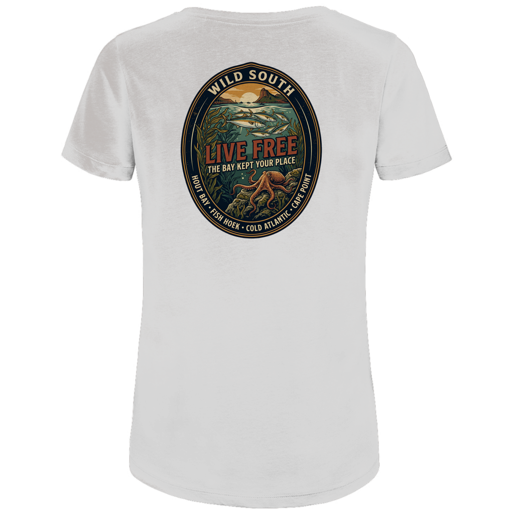 Damen Premium Bio T-Shirt LIVE FREE Ocean Life