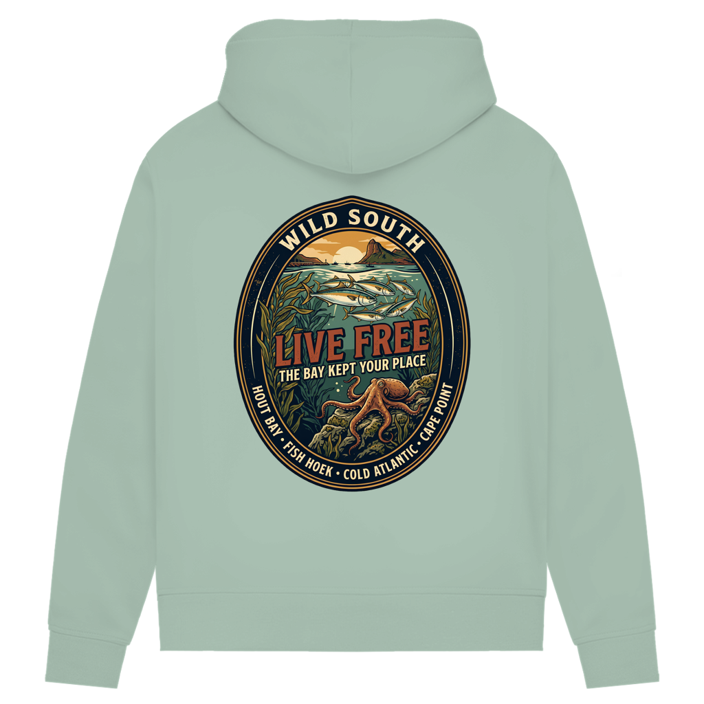 Damen Premium Bio Hoodie LIVE FREE Ocean Life