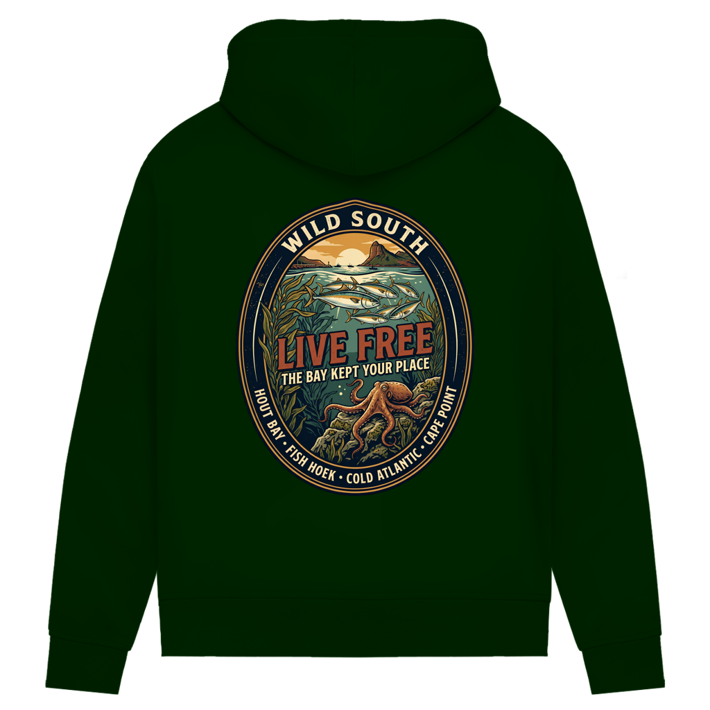 Damen Premium Bio Hoodie LIVE FREE Ocean Life