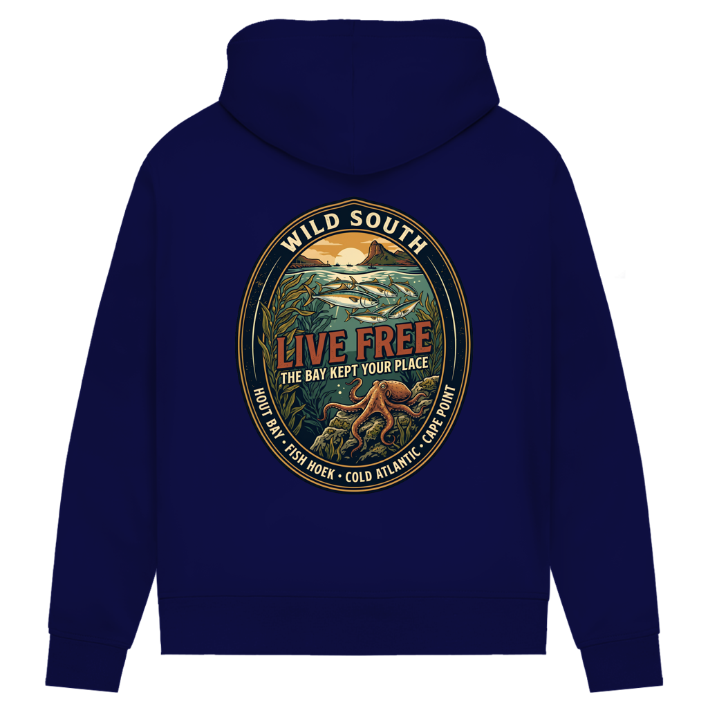 Damen Premium Bio Hoodie LIVE FREE Ocean Life