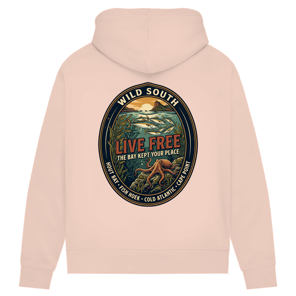 Damen Premium Bio Hoodie LIVE FREE Ocean Life