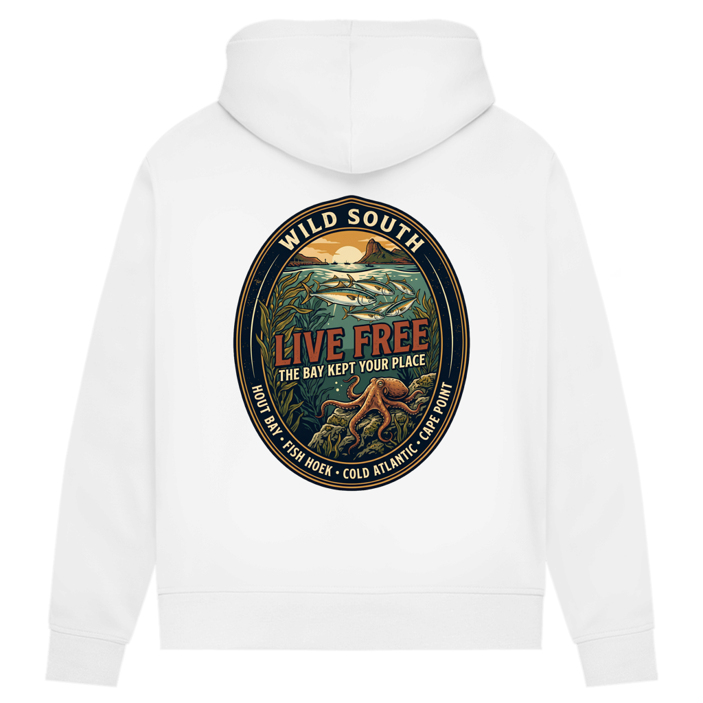 Damen Premium Bio Hoodie LIVE FREE Ocean Life