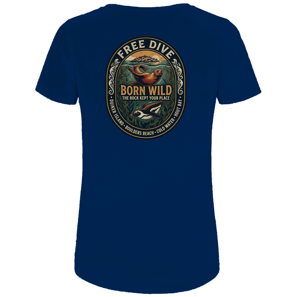 Damen Premium Bio T-Shirt BORN WILD Seal / Penguin