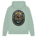 Damen Premium Bio Hoodie BORN WILD Seal / Penguin