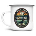 Emaille Tasse BORN FREE Rock Lover