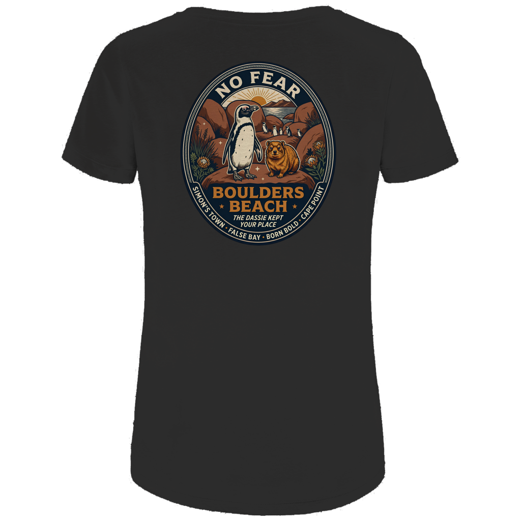 Damen Premium Bio T-Shirt NO FEAR Boulders Beach