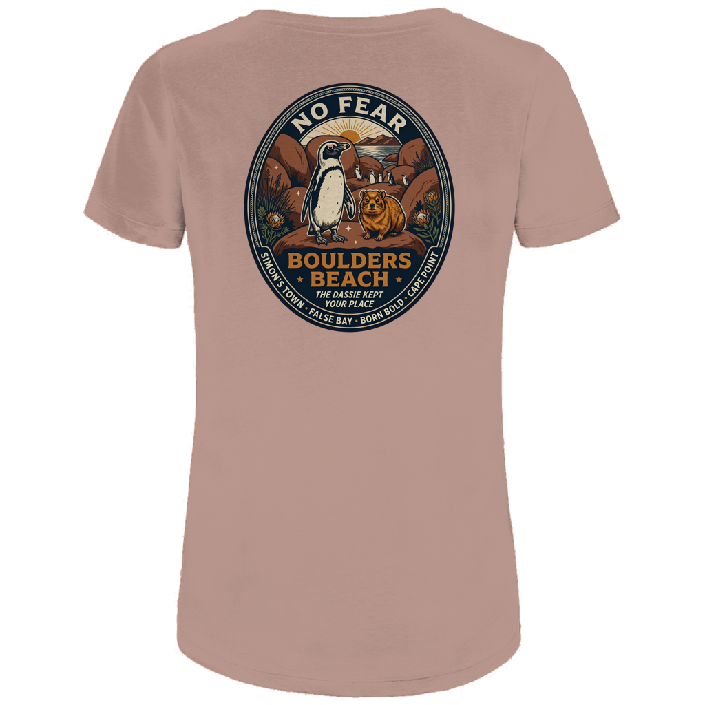 Damen Premium Bio T-Shirt NO FEAR Boulders Beach