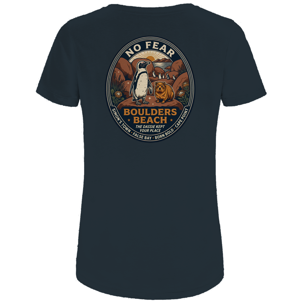 Damen Premium Bio T-Shirt NO FEAR Boulders Beach