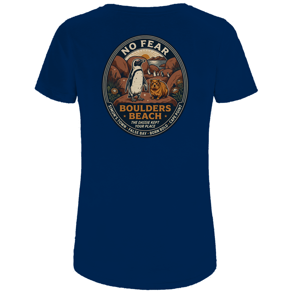 Damen Premium Bio T-Shirt NO FEAR Boulders Beach