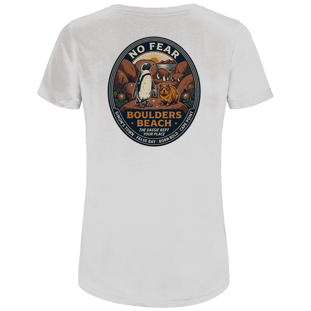 Damen Premium Bio T-Shirt NO FEAR Boulders Beach