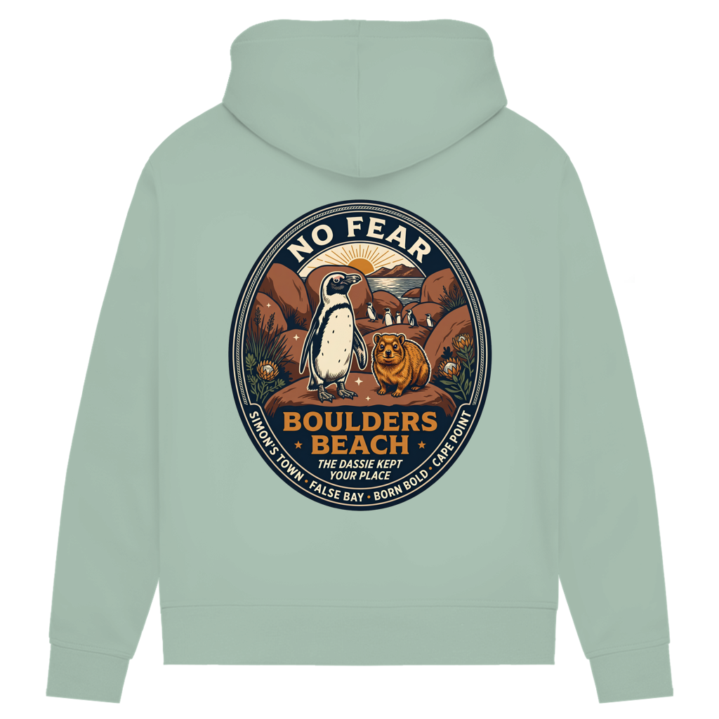 Damen Premium Bio Hoodie NO FEAR Boulders Beach