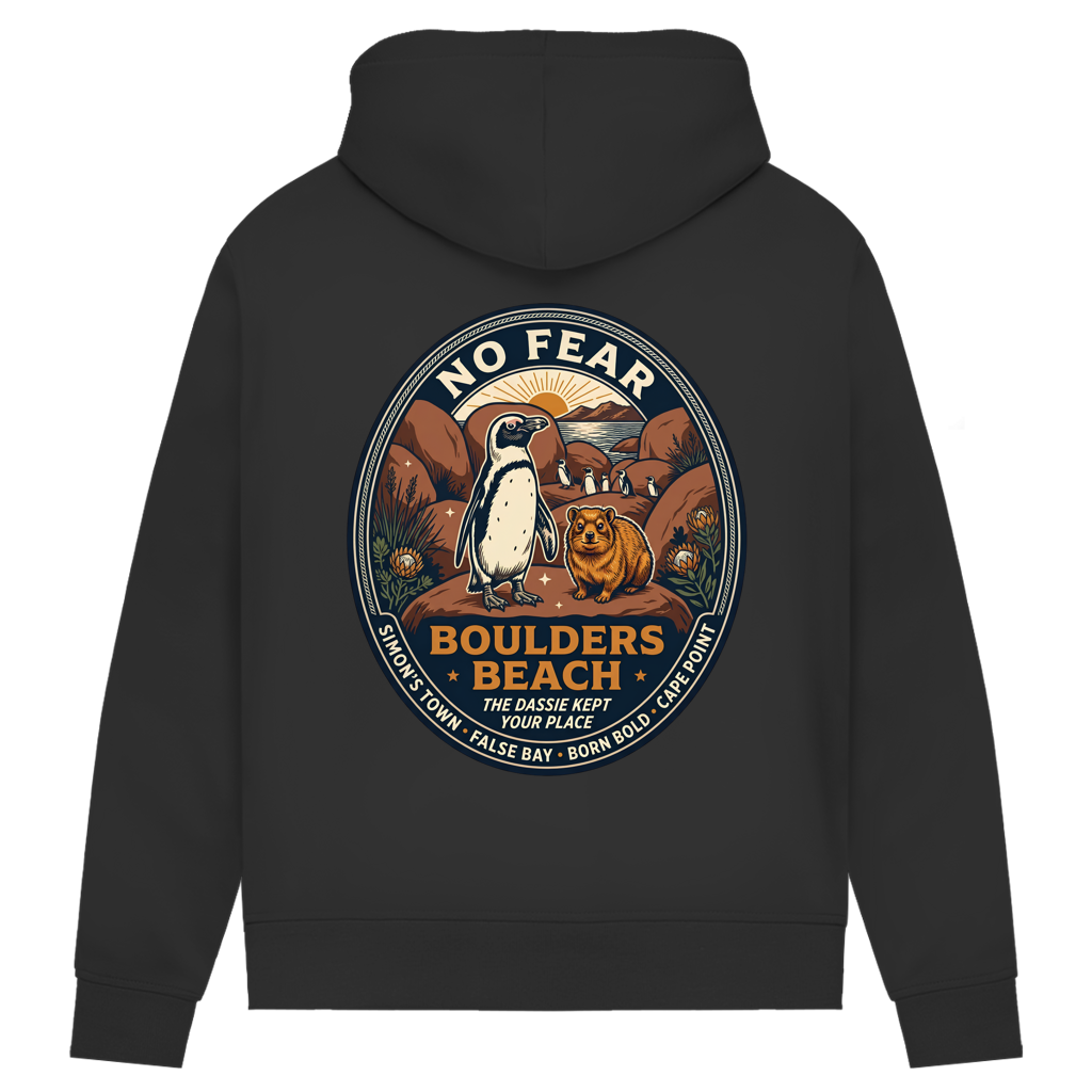 Damen Premium Bio Hoodie NO FEAR Boulders Beach