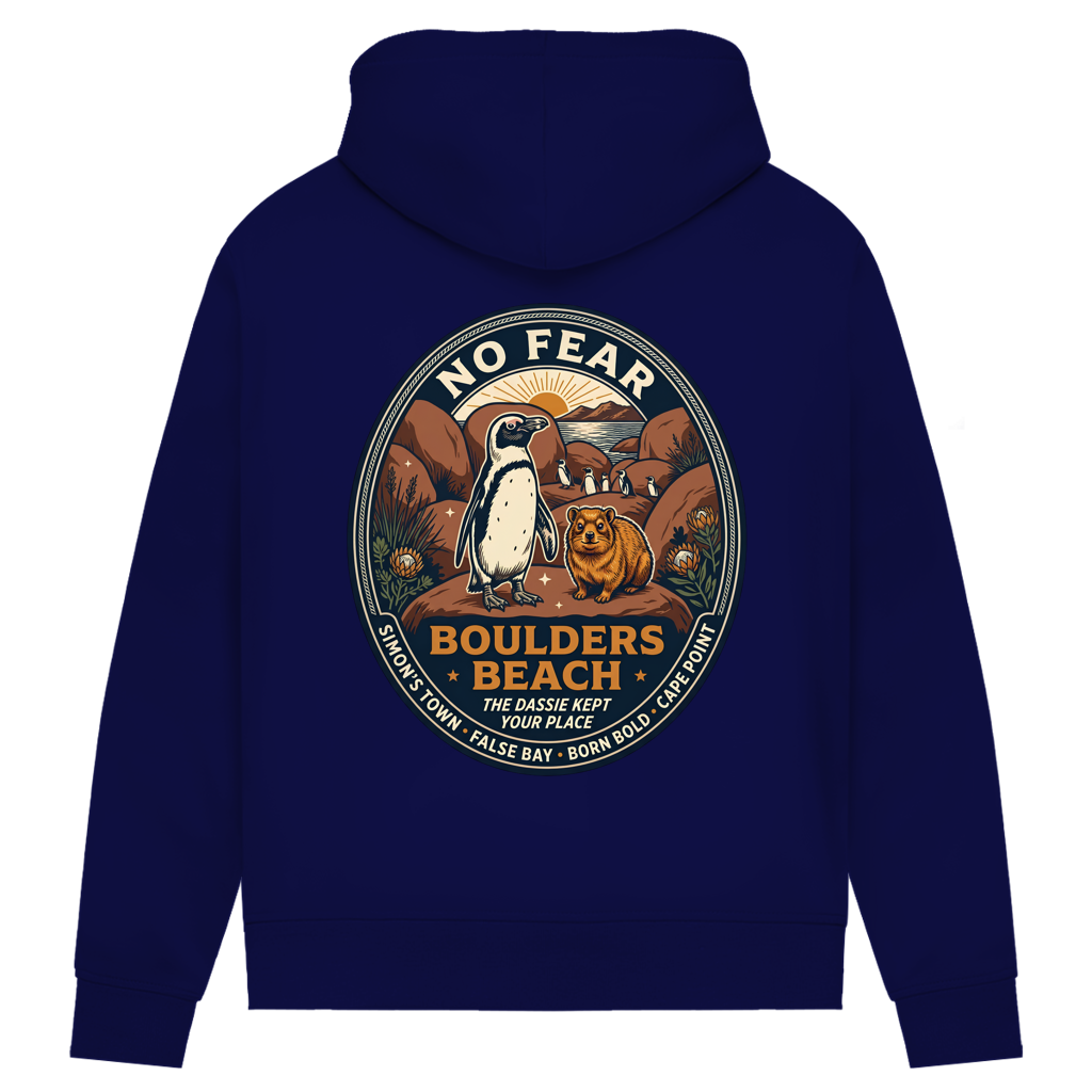 Damen Premium Bio Hoodie NO FEAR Boulders Beach