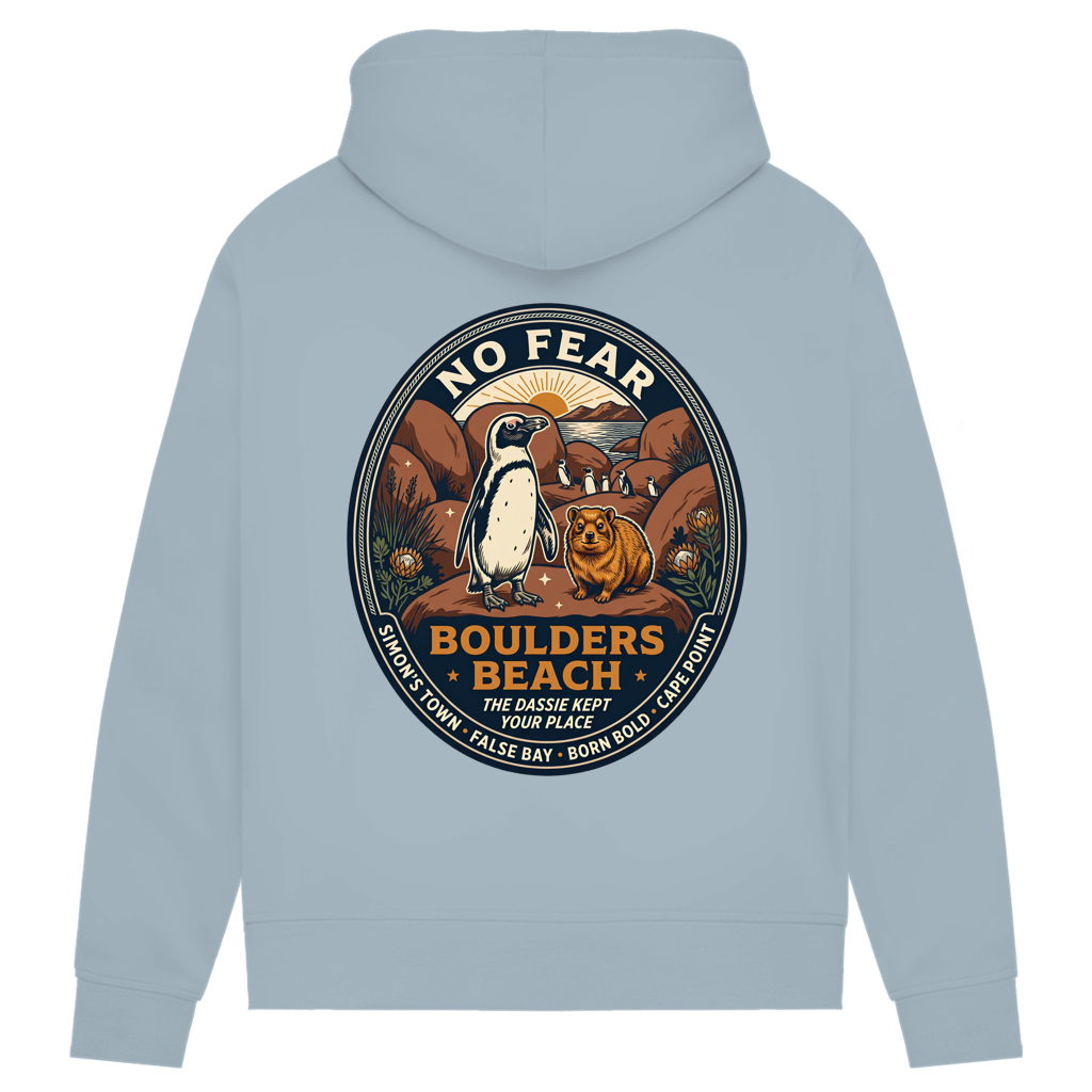 Damen Premium Bio Hoodie NO FEAR Boulders Beach