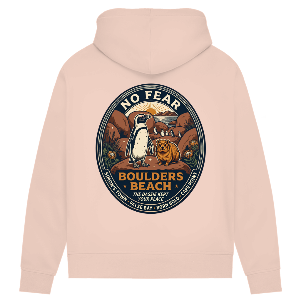 Damen Premium Bio Hoodie NO FEAR Boulders Beach