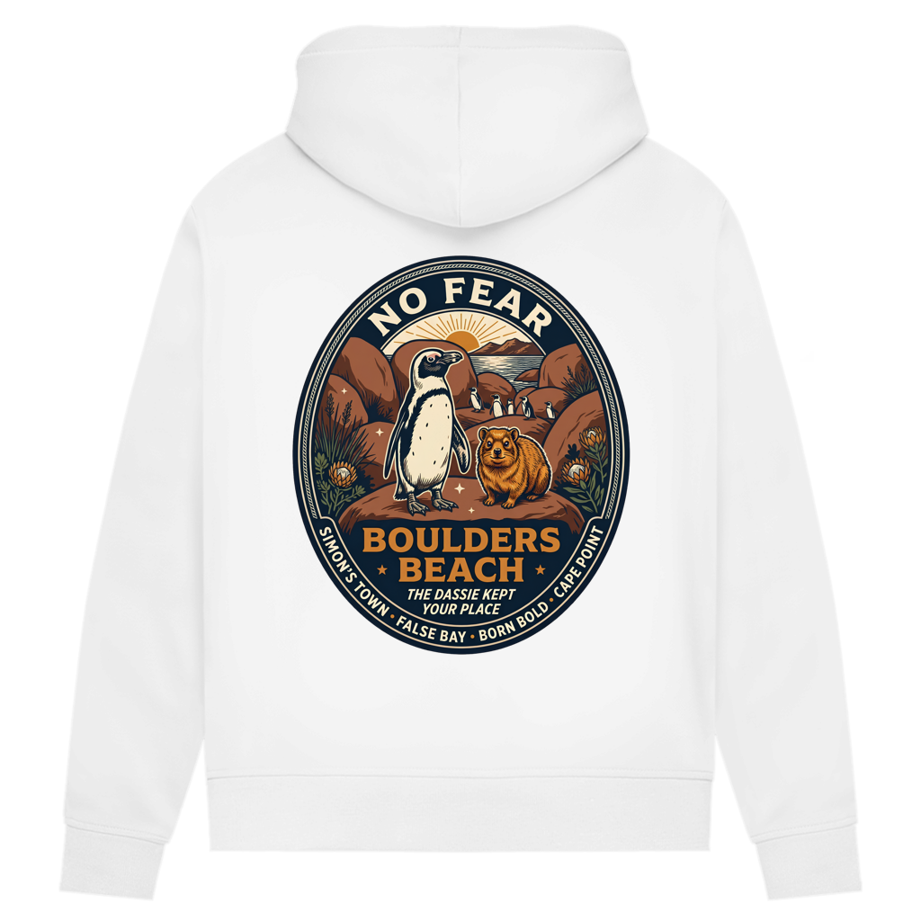 Damen Premium Bio Hoodie NO FEAR Boulders Beach