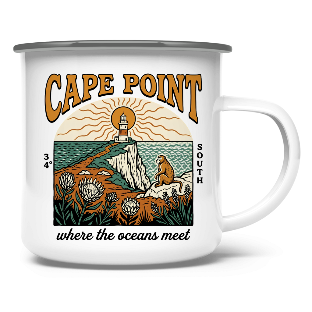 Emaille Tasse 70s Cape Point