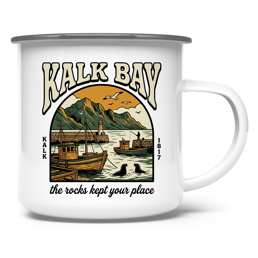 Emaille Tasse 70s Kalk Bay