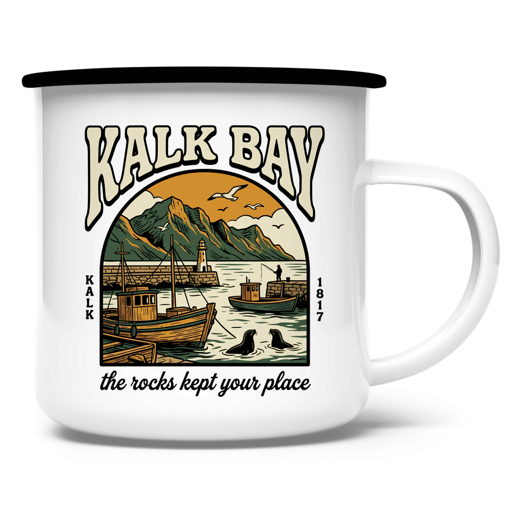 Emaille Tasse 70s Kalk Bay