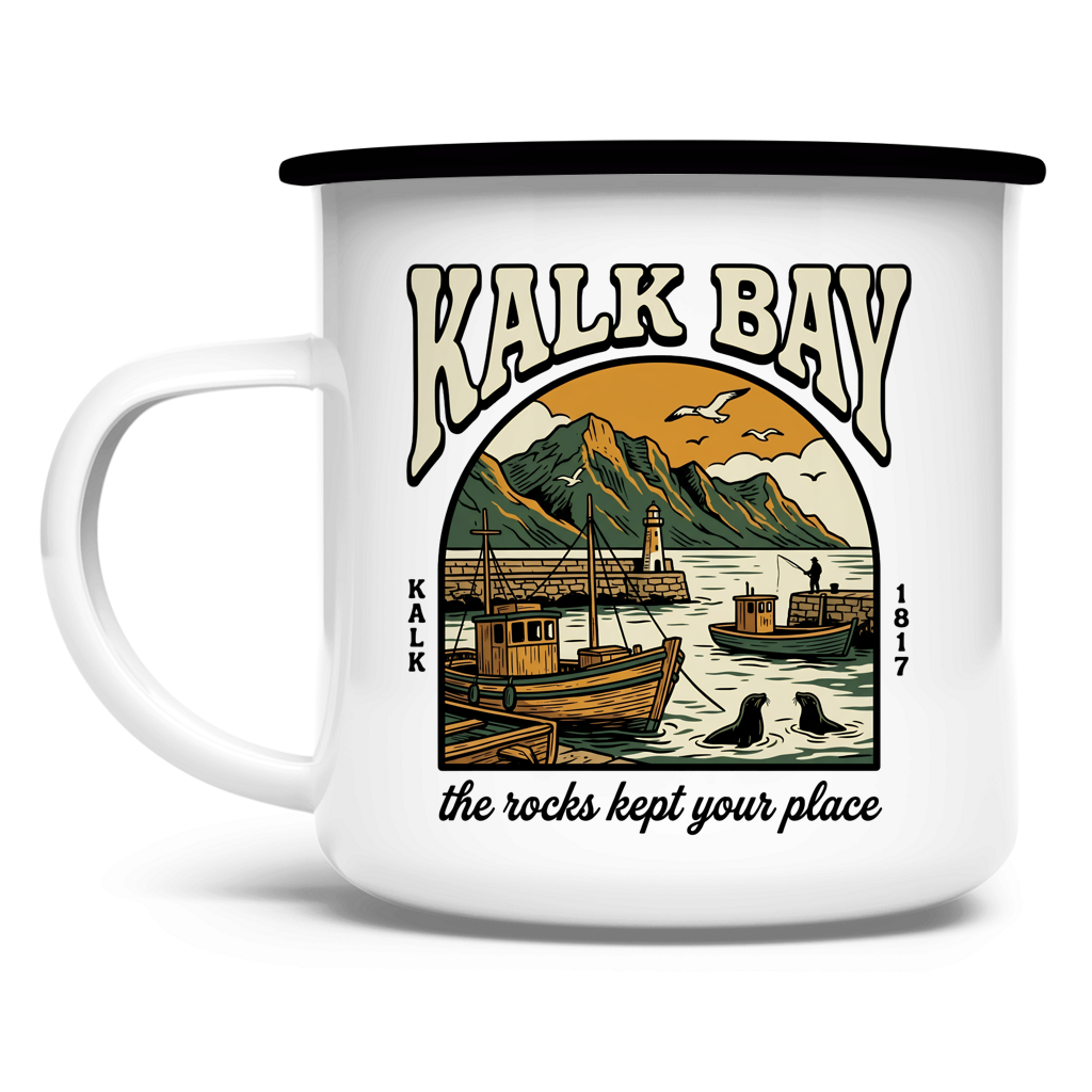 Emaille Tasse 70s Kalk Bay