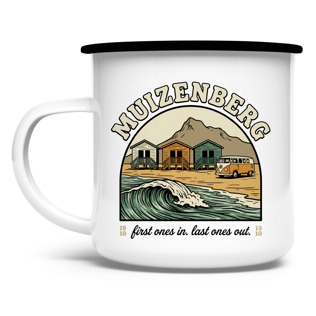 Emaille Tasse 70's Muizenberg