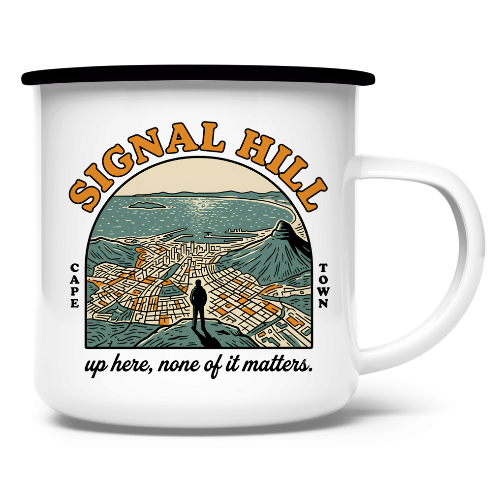 Emaille Tasse 70's Signal Hill