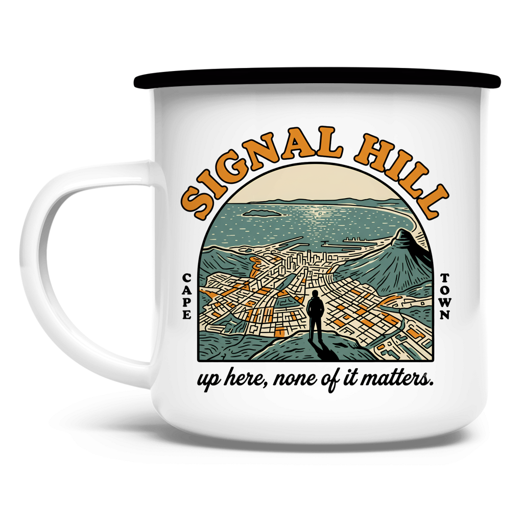 Emaille Tasse 70's Signal Hill