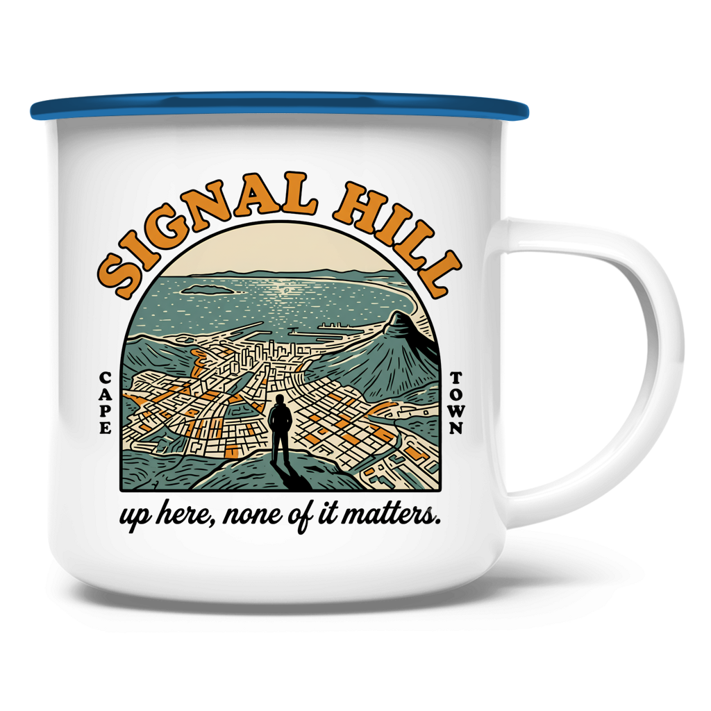 Emaille Tasse 70's Signal Hill