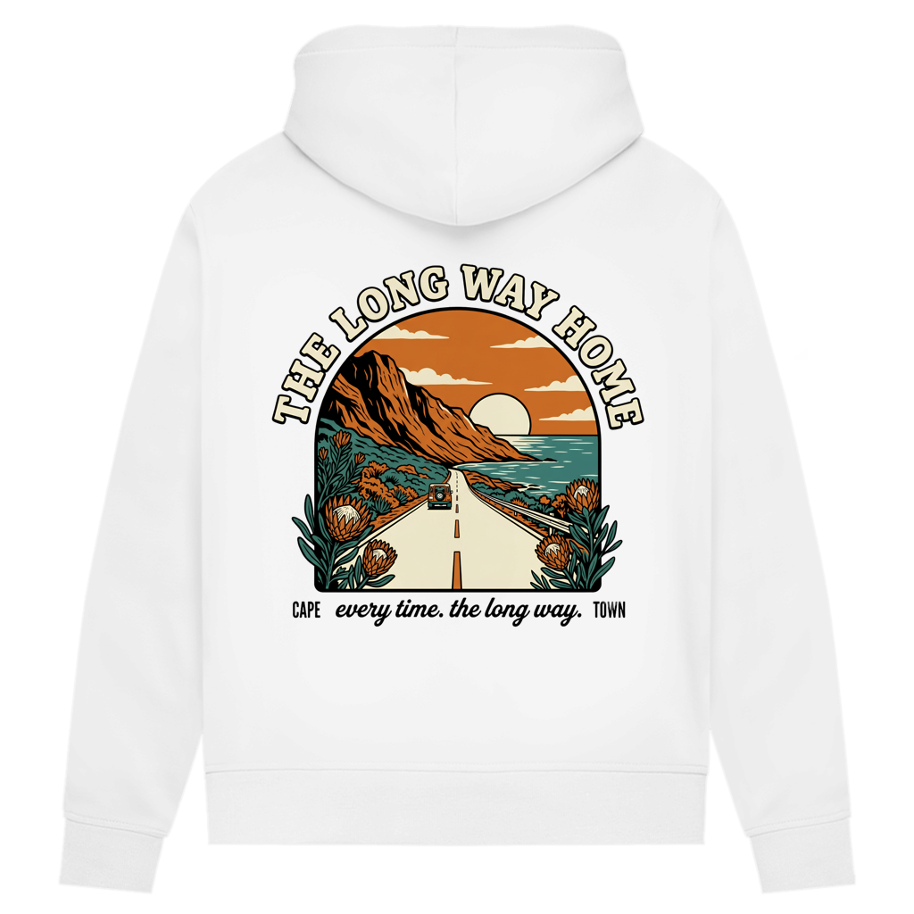 Damen Premium Bio Hoodie 70's The long way home