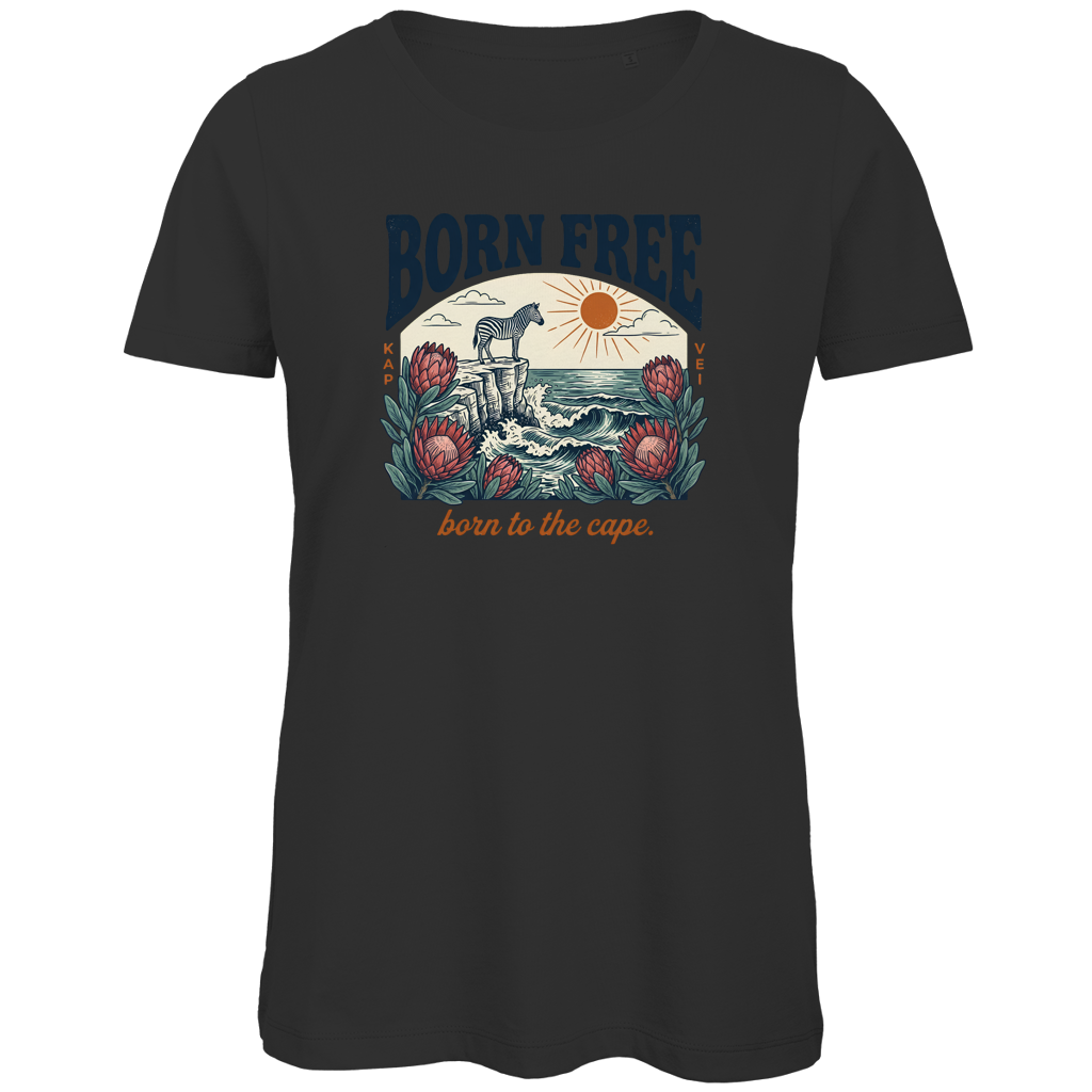 Damen Premium Bio T-Shirt 70's born free