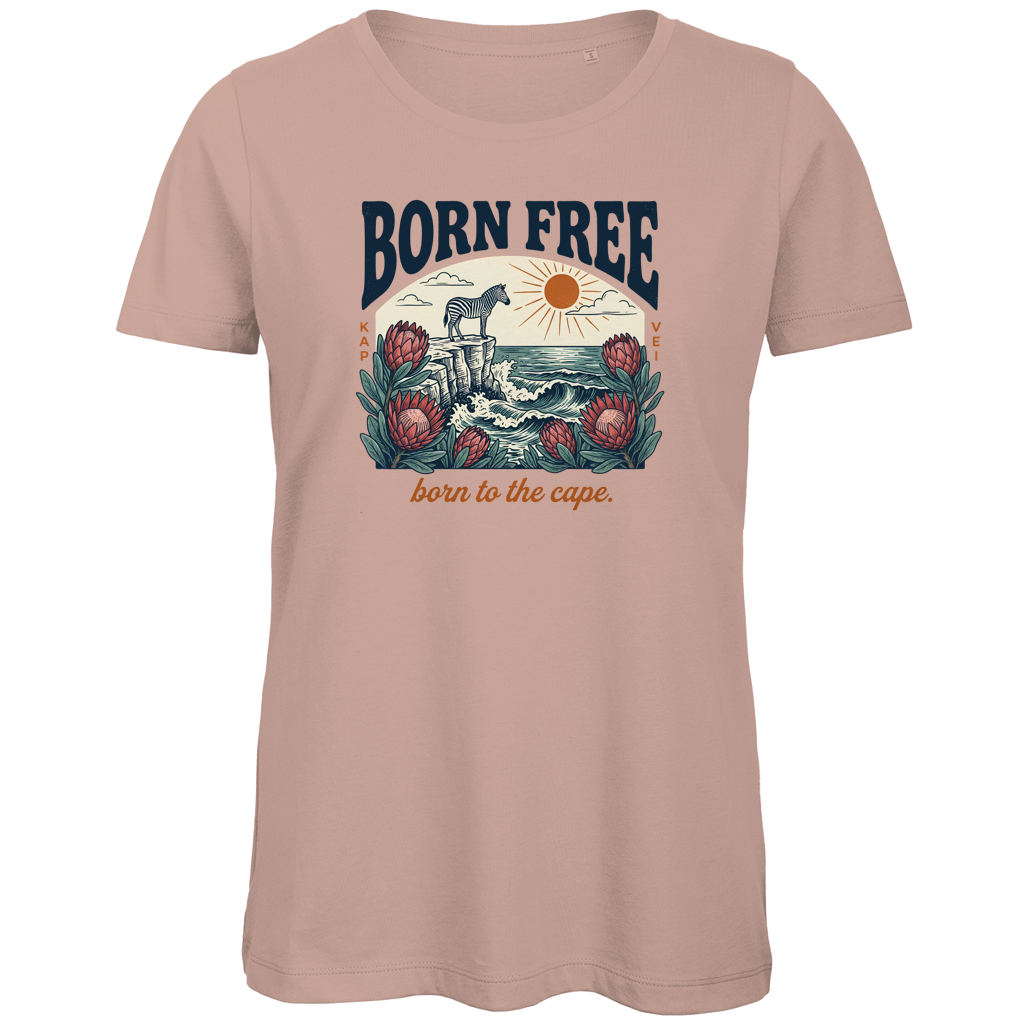 Damen Premium Bio T-Shirt 70's born free