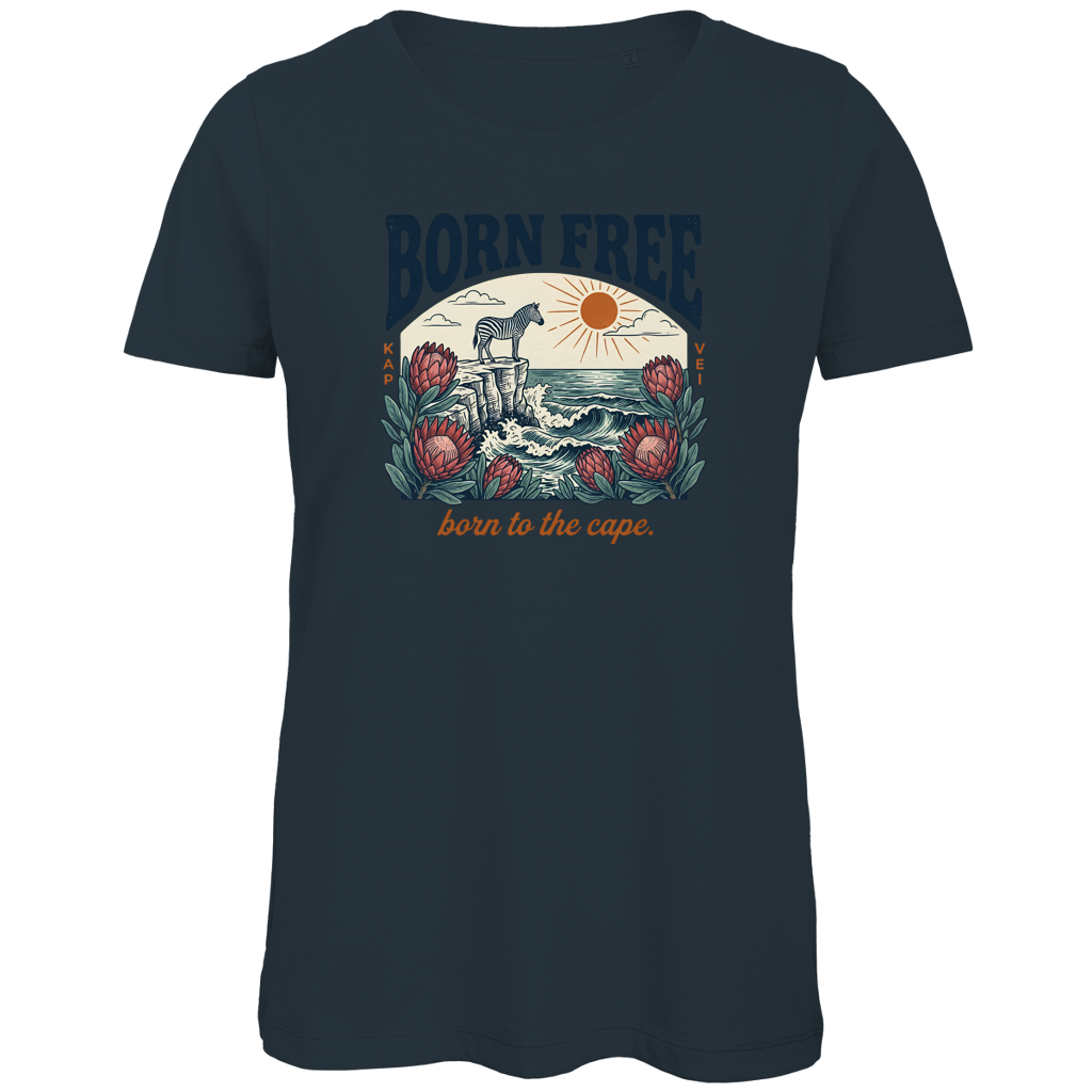 Damen Premium Bio T-Shirt 70's born free