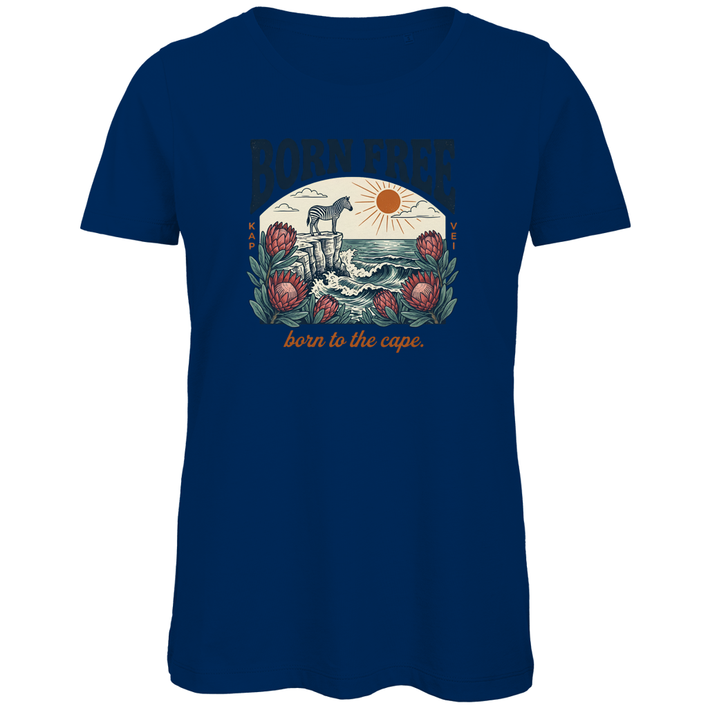 Damen Premium Bio T-Shirt 70's born free