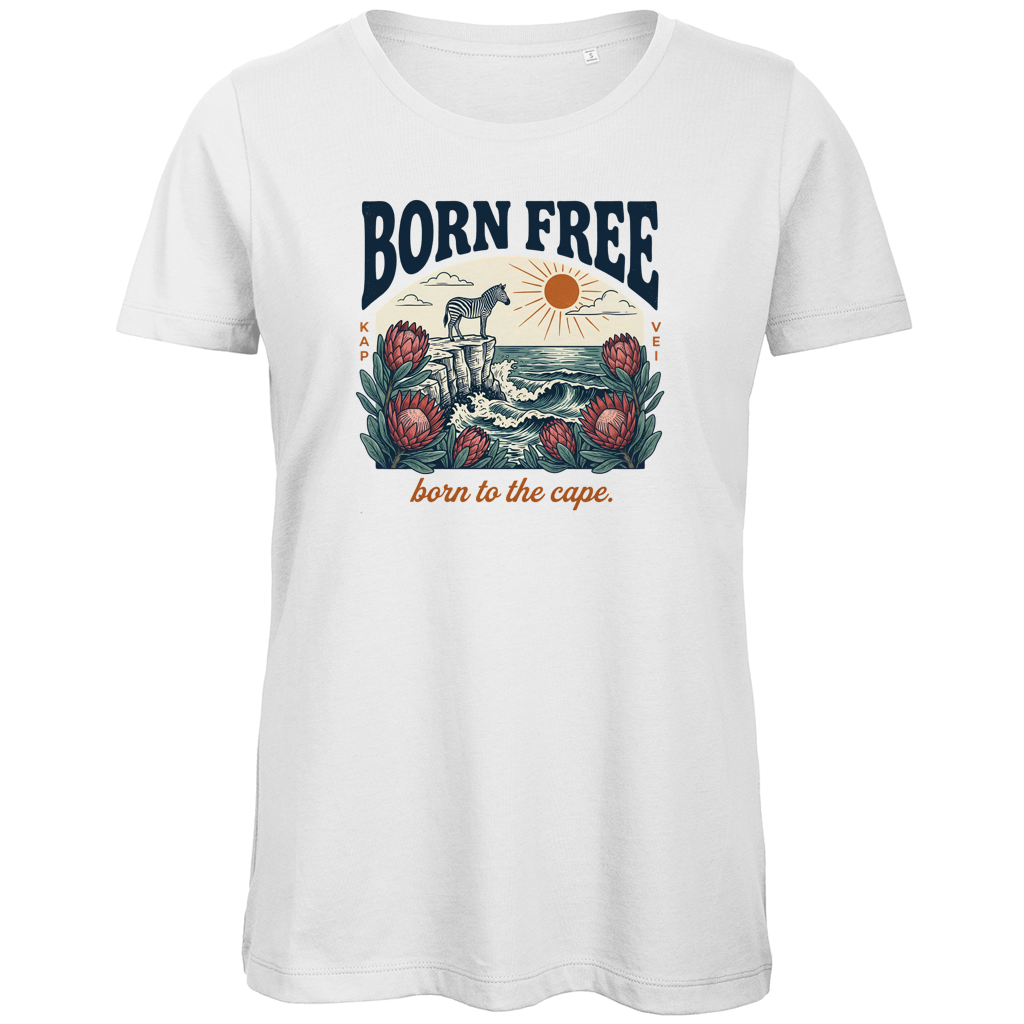Damen Premium Bio T-Shirt 70's born free