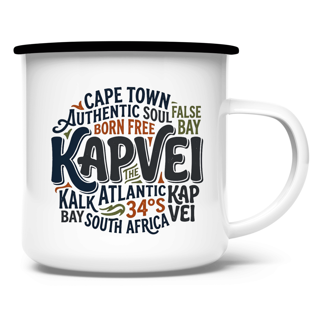 Emaille Tasse Cape Town KAPVEI