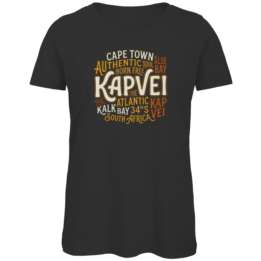 Damen Premium Bio T-Shirt Cape Town KAPVEI — Dark