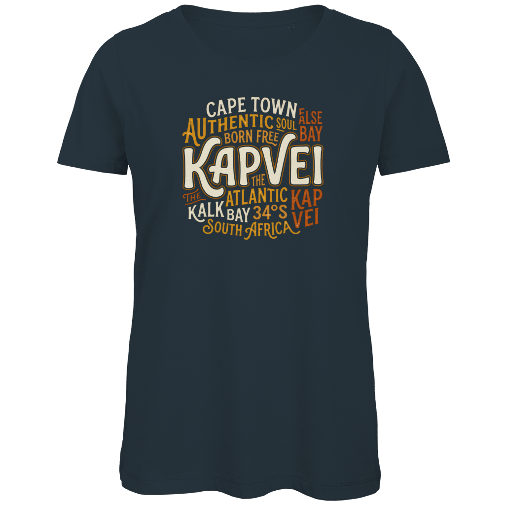 Damen Premium Bio T-Shirt Cape Town KAPVEI — Dark