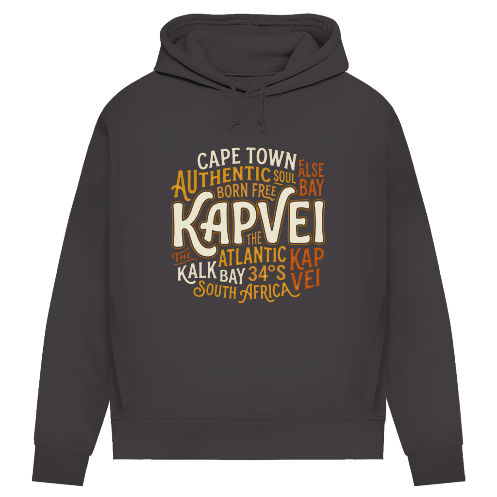 Damen Premium Bio Hoodie Cape Town KAPVEI — Dark
