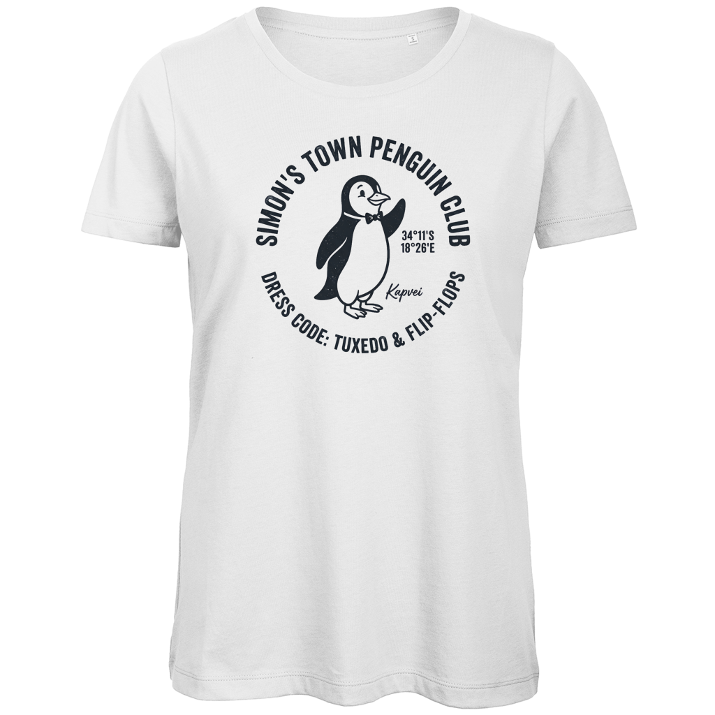 Damen Premium Bio T-Shirt Simons Town Penguin Club