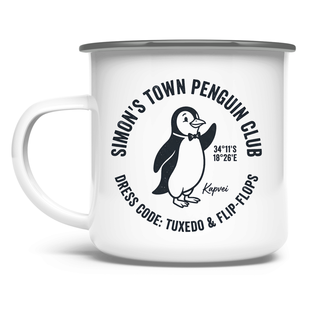 Emaille Tasse Simons Town Penguin Club