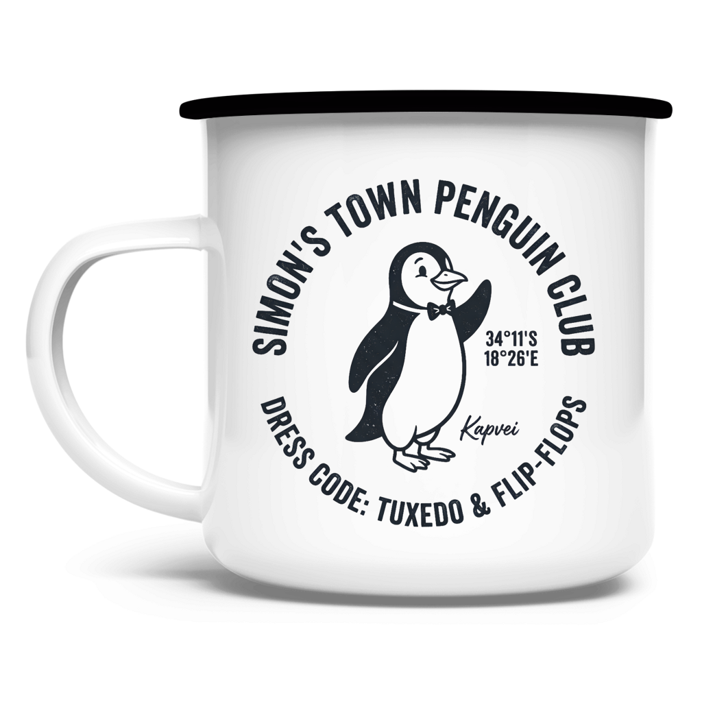 Emaille Tasse Simons Town Penguin Club