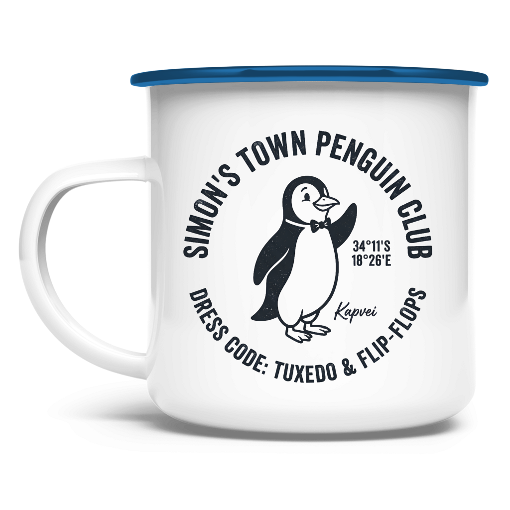 Emaille Tasse Simons Town Penguin Club